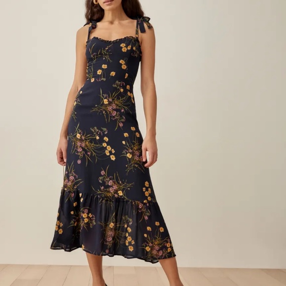 Reformation Dresses & Skirts - Reformation 'Nikita' Sleeveless Floral Midi Dress in Mademoiselle size 0